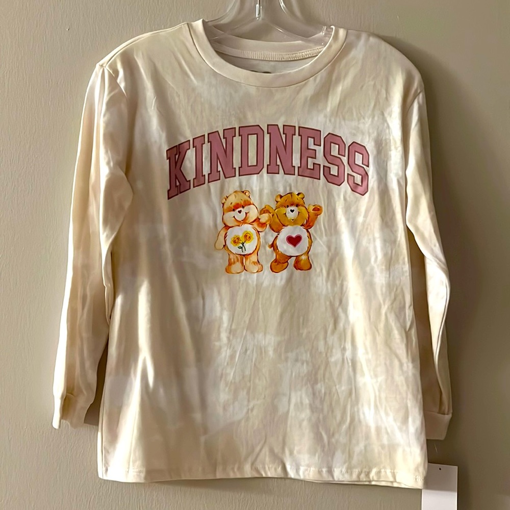 Care Bears KINDNESS Long Sleeve T-Shirt * Girls Tie Dye Tee * size XL (14-16) *
